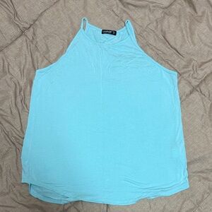 Lou Keith Aqua Women's Tank Top Large Like New